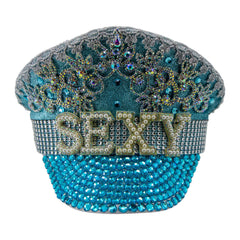 Sexy Rhinestone Police Hat