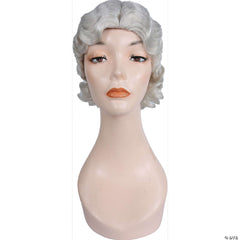 Finger Wave Fluff White Wig