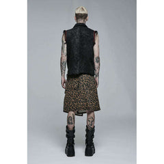 Punk Rave Brown Leopard Kilt