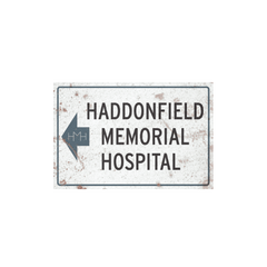 Halloween 2: Haddonfield Memorial Hospital Metal Sign