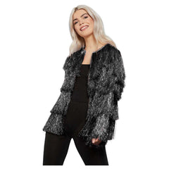 Layered Tinsel Fringe Festival Jacket