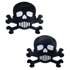 Black and White Skull & Crossbones Nipple Pasties