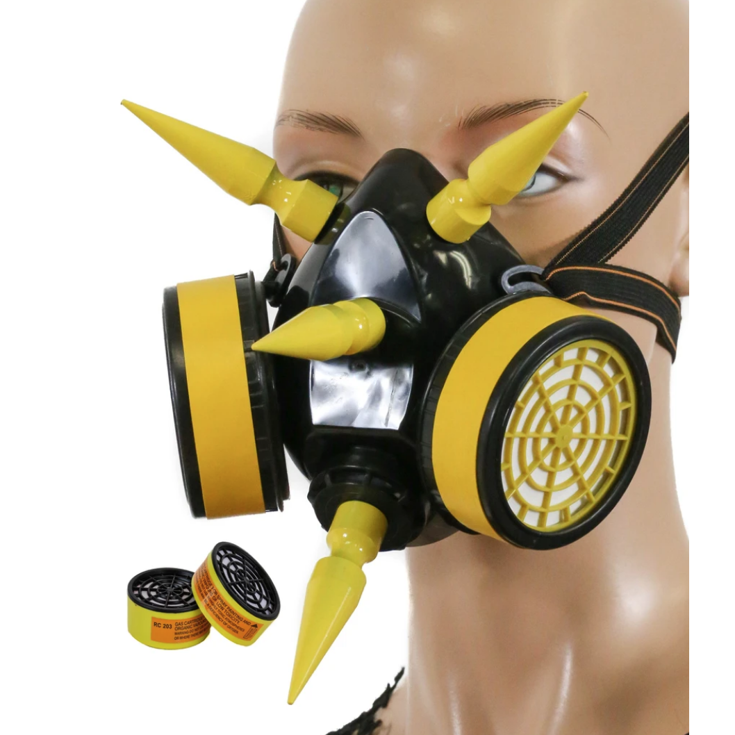 Large Spiked Gas Mask