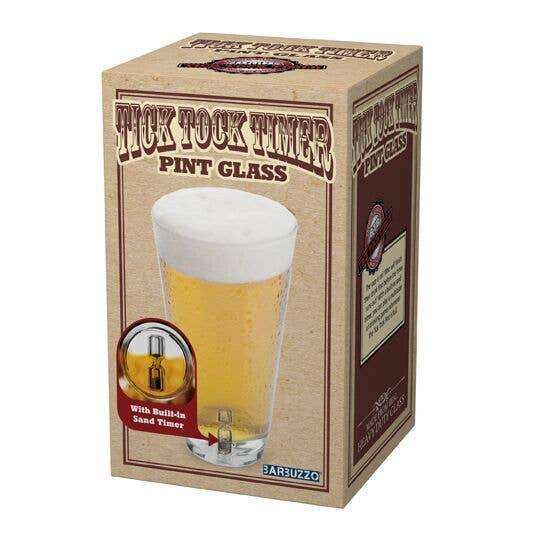 Tick Tock Sand Timer Pint Glass