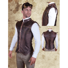 Brown Steampunk Men’s Corset