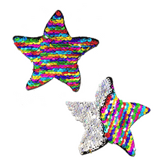 Rainbow & Silver Flip Sequin Starfish Nipple Pasties