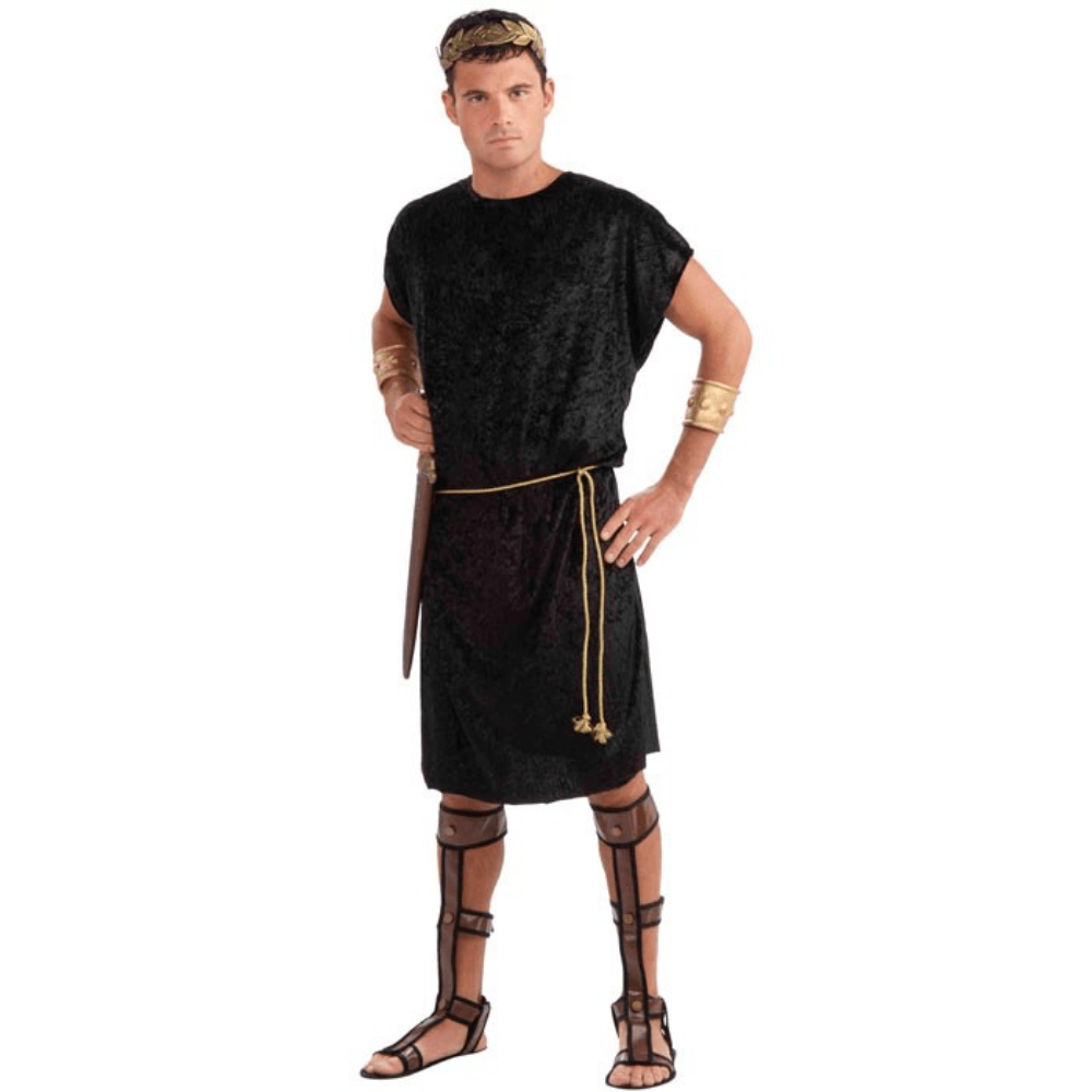 Black Tunic & Rope Belt Men's Costume