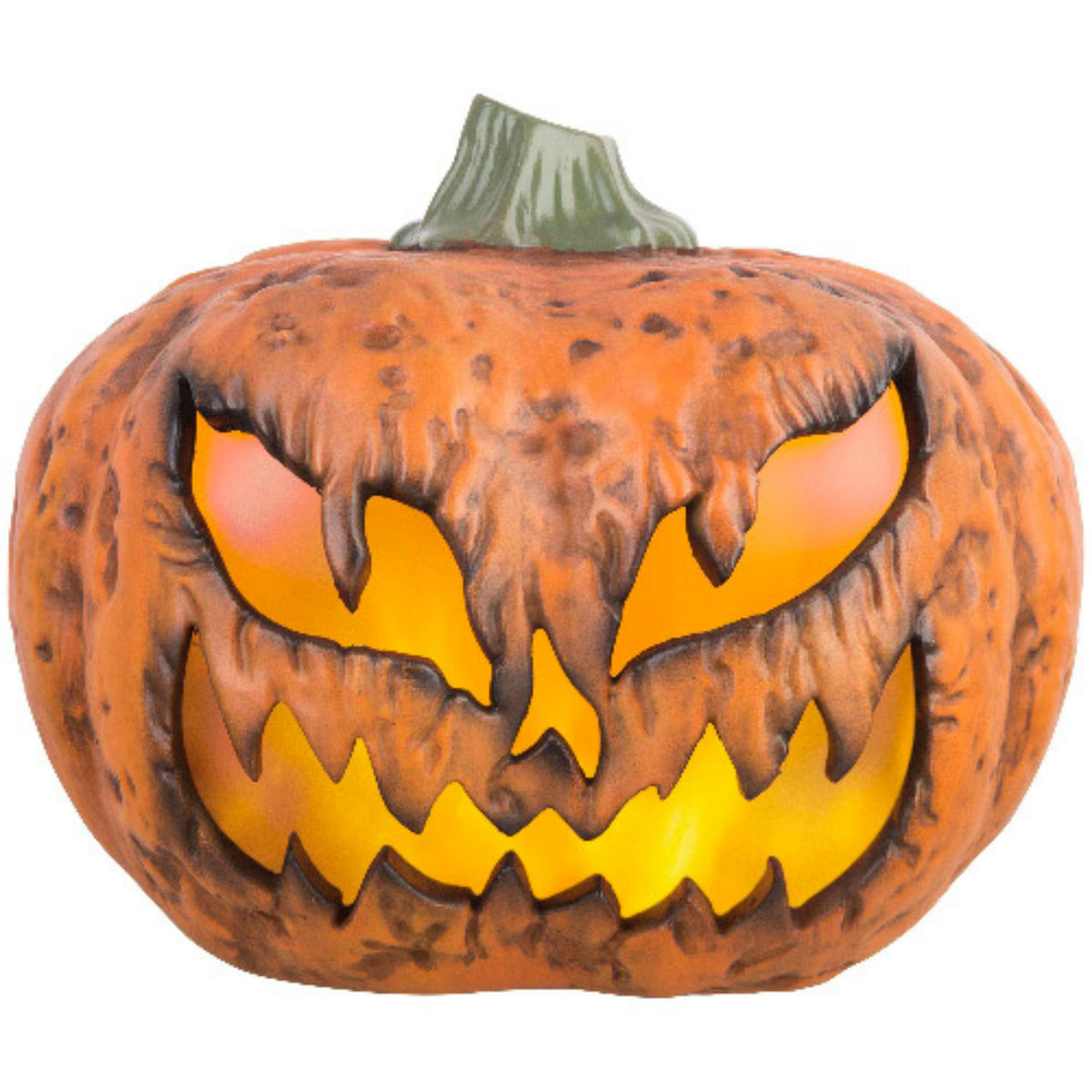 12" Lighted Creepy Melted Pumpkin