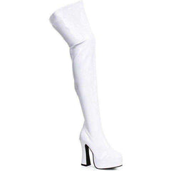 5" Wet Look Thigh High Stretch High Heel Boots