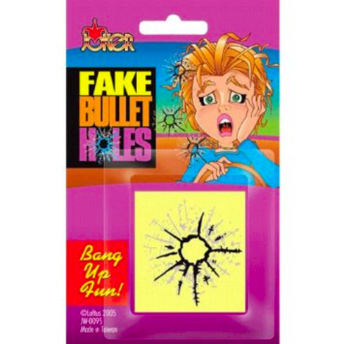 Fake Transparent Bullet Hole Decal Gag