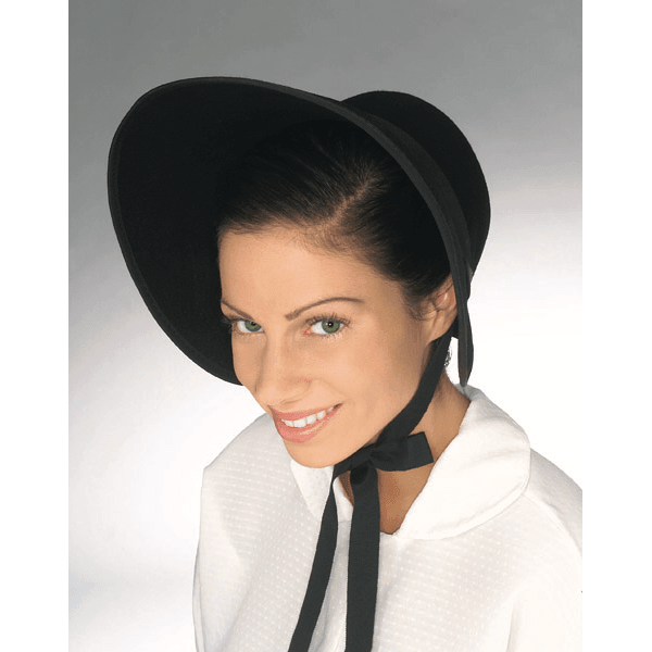 Black Felt Colonial Bonnet