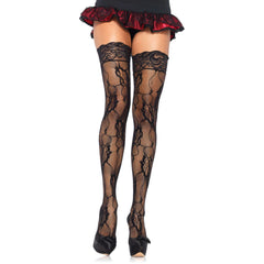 Romantic Rose Lace Thigh High Stockings