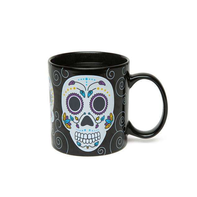 Color Changing Sugar Skull Coffee Mug