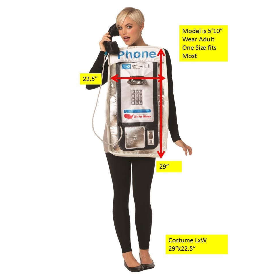 Retro Pay Phone with 3 Rings Adult Costume