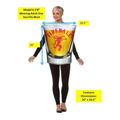 Fireball Whiskey Shot Glass Adult Costume