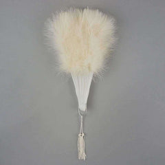 Ivory Marabou Feather Fan