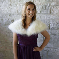 Ivory Marabou Shawl