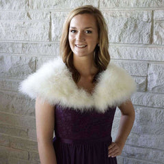 Ivory Marabou Shawl