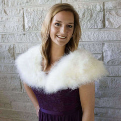 Ivory Marabou Shawl