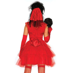 Beetle Bride Red Dress Women's Costume