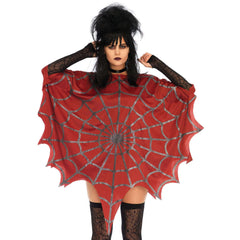 Glitter Web Women's Poncho