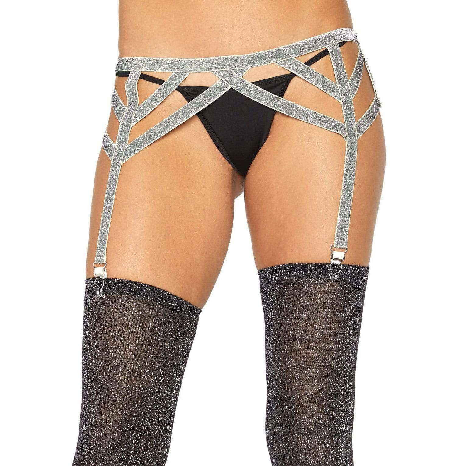 Sexy Shimmer Lurex Garter Belt