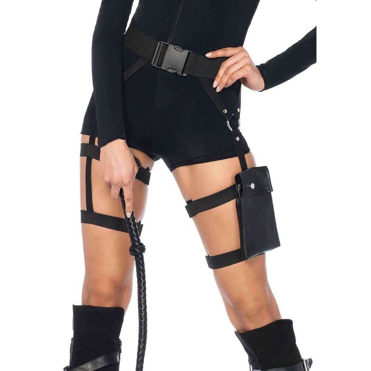 Black Multi Strap Garter Utility Belt