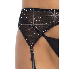 Rhinestone Garter Belt