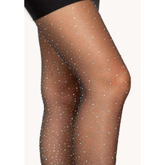 Spandex Sheer Rhinestone Pantyhose