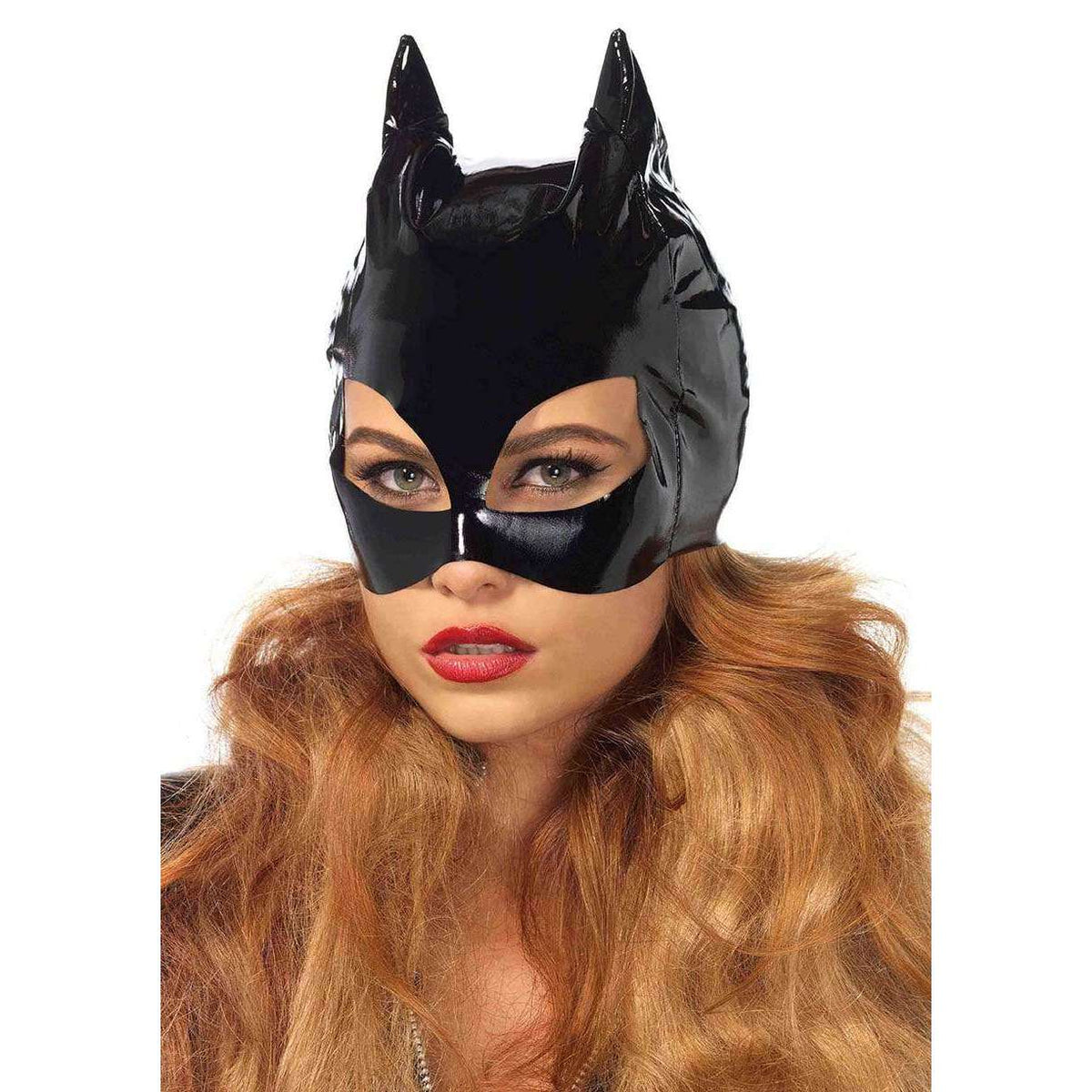 Wet Look Sexy Vinyl Cat Mask