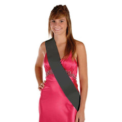 Black Satin Sash