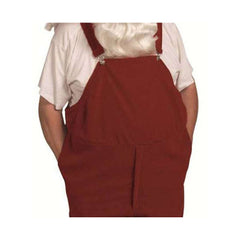 Crimson Velvet Deluxe Santa Suit with Matching Overalls Adult Costume