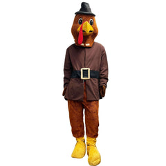 Thanksgiving Pilgrim Turkey Adult Mascot Costume