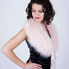 Champagne Marabou Capelet