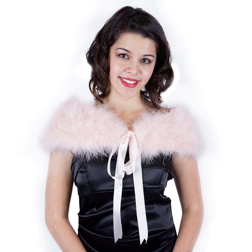 Champagne Marabou Capelet