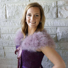 Amethyst Marabou Capelet