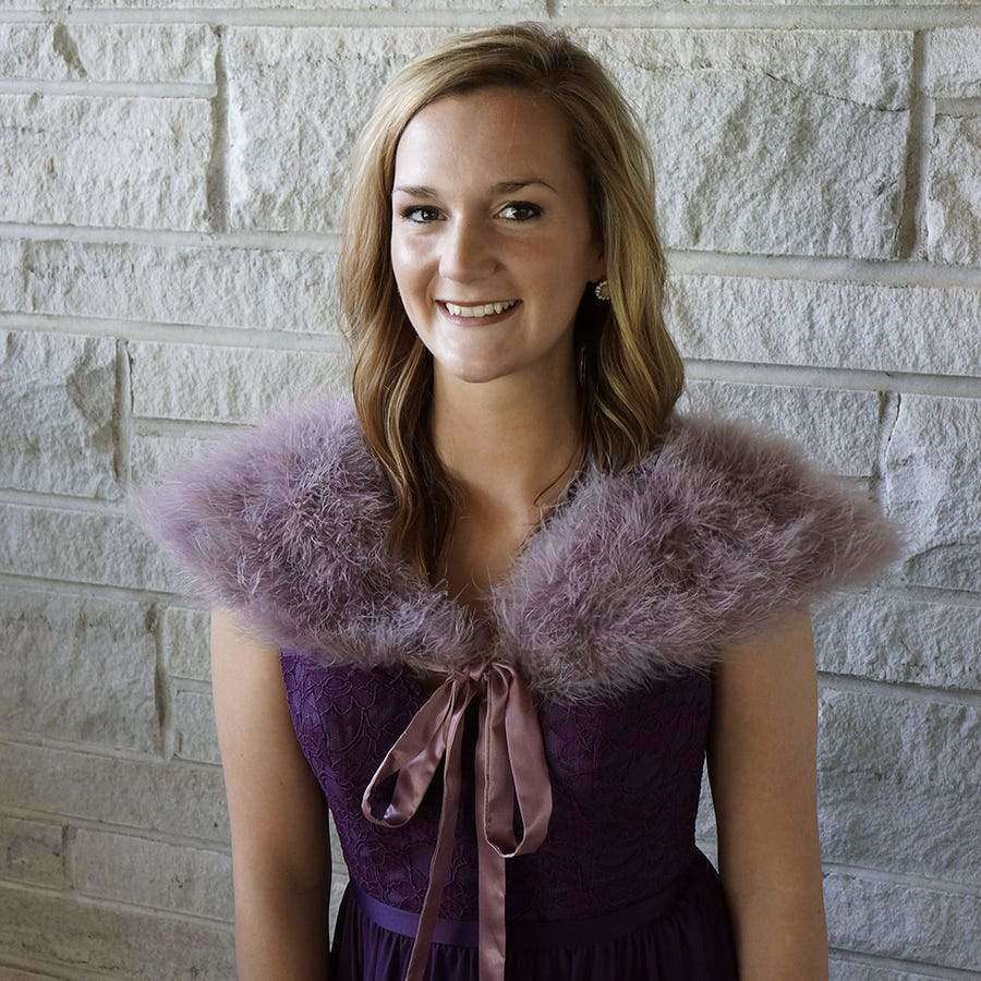 Amethyst Marabou Capelet