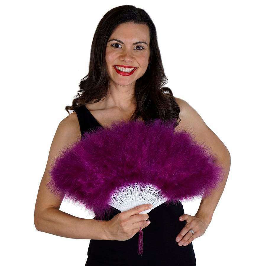 Purple Marabou Fan