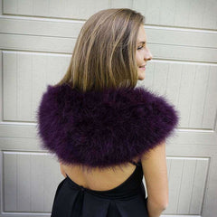 Plum Marabou Capelet