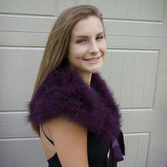 Plum Marabou Capelet