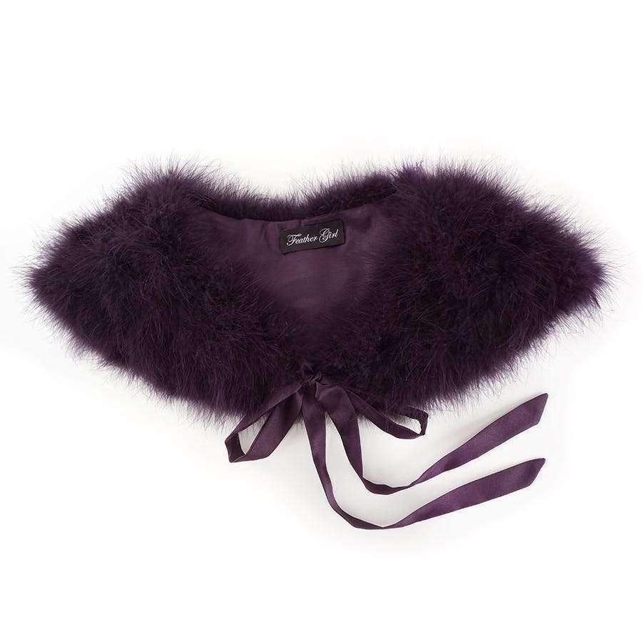 Plum Marabou Capelet