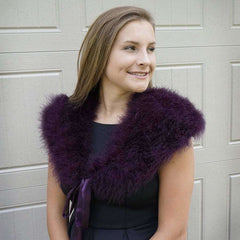 Plum Marabou Capelet