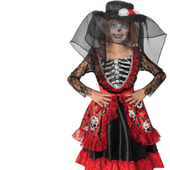 Roses & Skull Catrina Child Costume