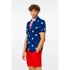 OppoSuits Stars and Stripes Summer Three Piece Suit