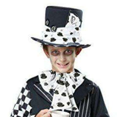 Gone Mad Black & White Hatter Kids Costume