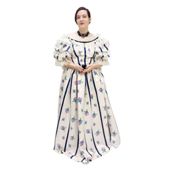 Southern Belle Mrs. Lincoln Floral Ruffled Dress Women's Costume