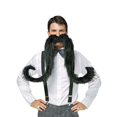 Black 60” Super Stache Giant Bendable Moustache