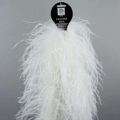 Two Ply Ostrich Boa {White with Opal Lurex}