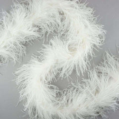 White 4 ply Ostrich Boa