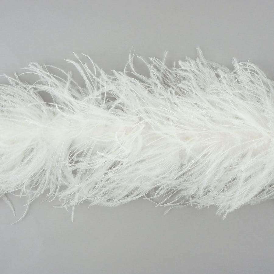 White 4 ply Ostrich Boa